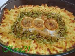 Póréhagymás rizottó citromos hallal, hagymabefőtt