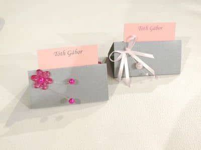 Esküvői köszönőajándék, ültető kártya, dekoráció