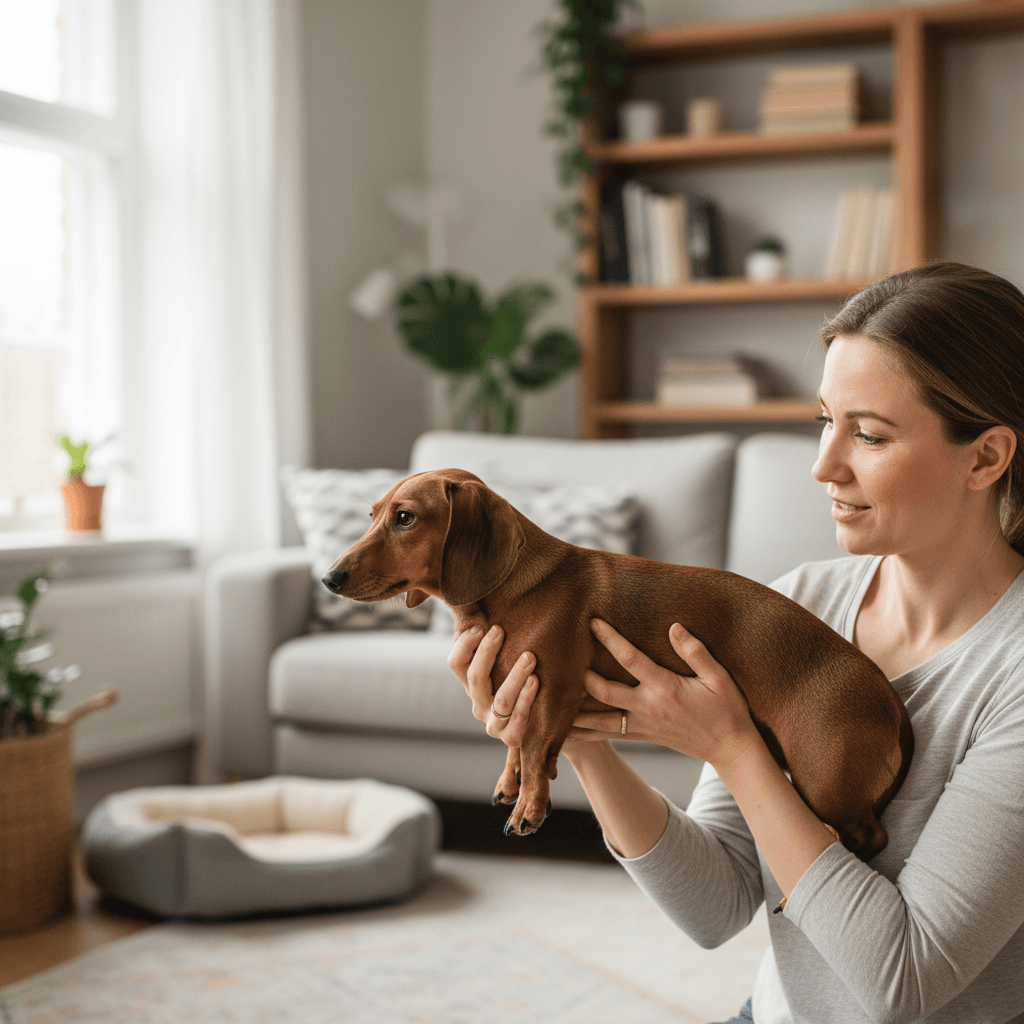 A tacskó helyes tartása és emelése: útmutató a gerinc védelméhez