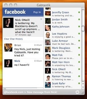 Csevegési opció – a facebook chat